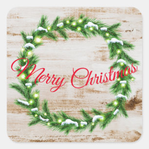 Adesivo Quadrado Vinhetas de Natal