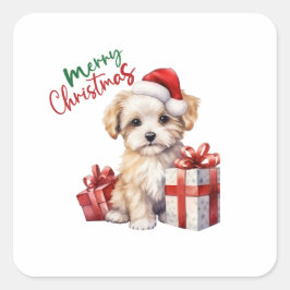 Adesivo Quadrado Vinhetas de Natal