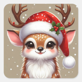 Adesivo Quadrado Vinhetas de Natal