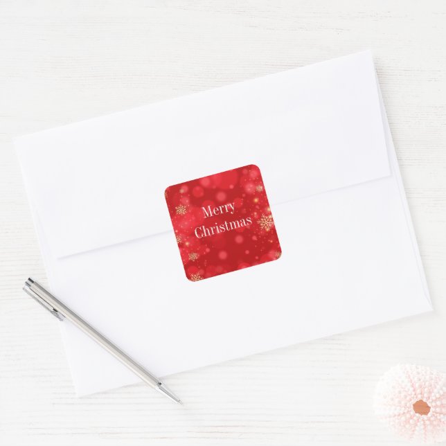 Adesivo Quadrado Vinhetas de Natal (Envelope)