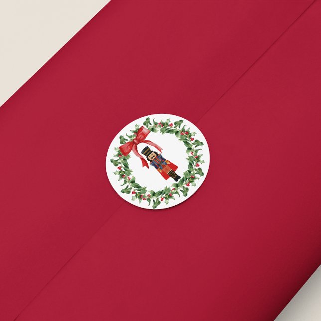 Adesivo Quadrado Vinhetas de Natal do Arco Vermelho (Criador carregado)