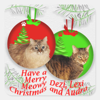 Adesivo Quadrado Vinhetas de Natal do Mundo Deziz