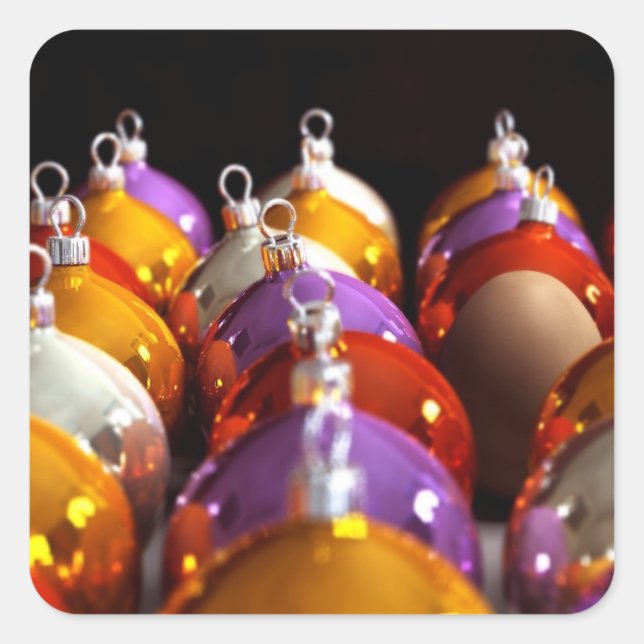 Adesivo Quadrado Vinhetas de Natal ou Páscoas (Frente)