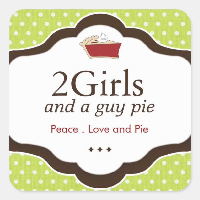 Adesivo Quadrado Vinhetas de padaria decorativa (Frente)