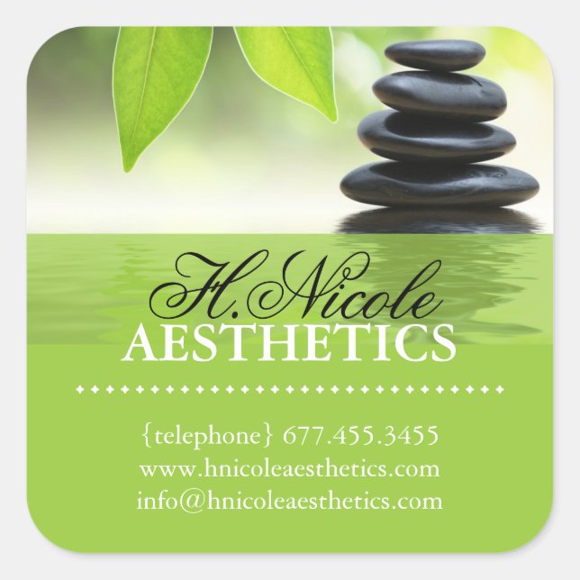 Adesivo Quadrado Vinhetas de produtos salinos (Frente)