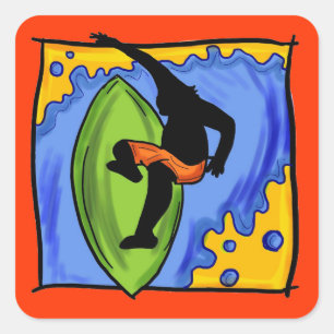 Adesivo Quadrado Vinhetas de reserva