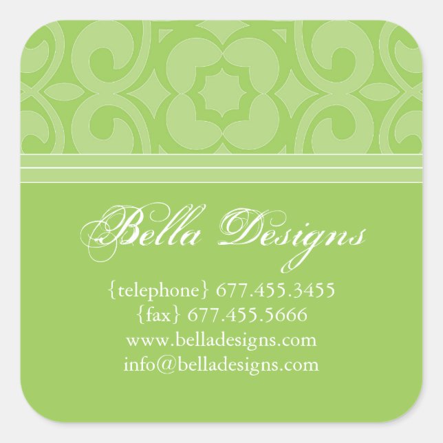 Adesivo Quadrado Vinhetas de selagem de envelope chic (Frente)