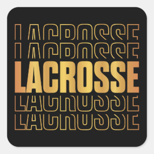 Adesivo Quadrado Vinhetas de texto de acrosse
