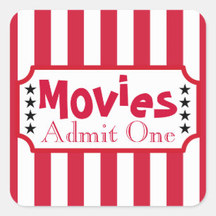 Adesivo Quadrado Vinhetas do Cinema Home Theater