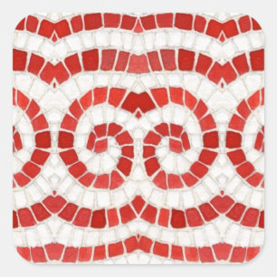 Adesivo Quadrado Vinhetas grandes quadradas de cor amarela MOSAIC R