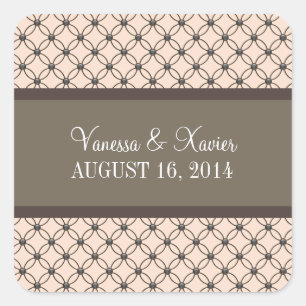 Adesivo Quadrado Vinhetas para casamentos de Rico de linen