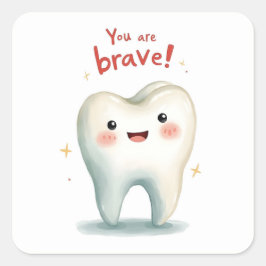 Adesivo Quadrado Vinhetas para pequenos dentistas