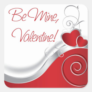 Adesivo Quadrado Vinhetas - Vidro de Prata Vermelho