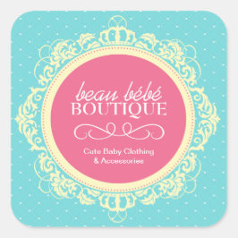 Adesivo Quadrado Vinhetas Whimsic Baby Boutique