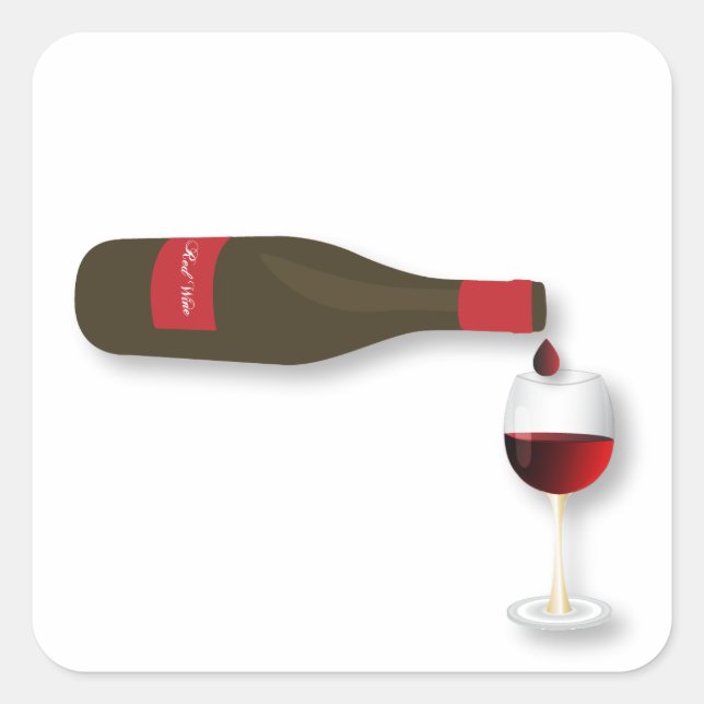 Adesivo Quadrado Vinho tinto (Frente)