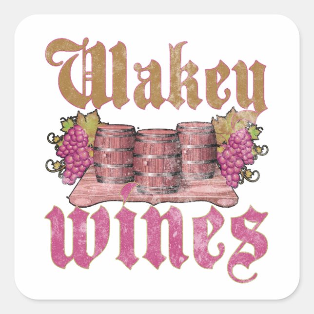 Adesivo Quadrado Vinhos Wakey (Frente)