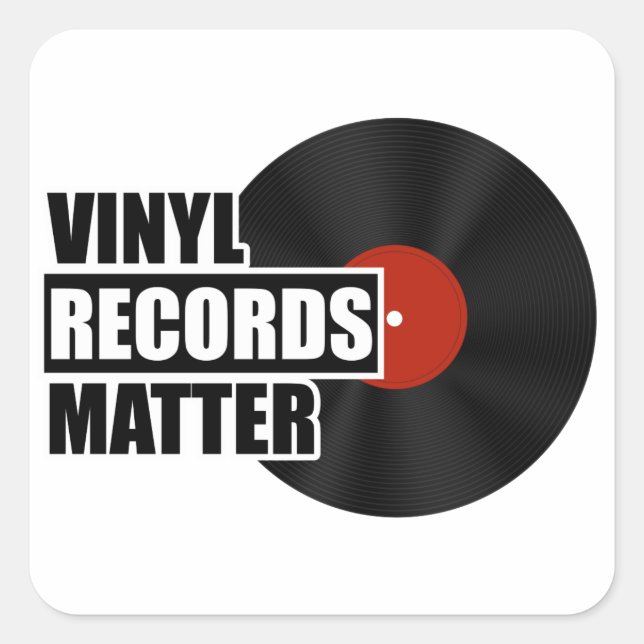 Adesivo Quadrado Vinil Records Matter Square (Frente)