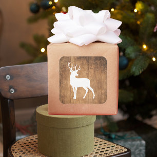 Adesivo Quadrado Vintaga Beauty Wood & Deer