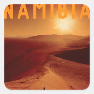 Adesivo Quadrado Vintage Africa Sunset viagem
