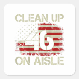 Adesivo Quadrado Vintage American Flag Patriotic Clean On Aisle