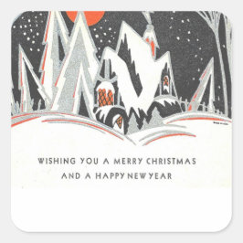 Adesivo Quadrado Vintage Art Deco