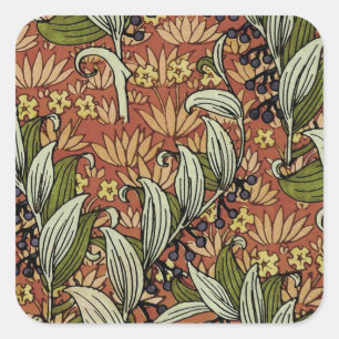 Adesivo Quadrado Vintage Art Nouveau Solomon's Seal, M.P. Verneuil