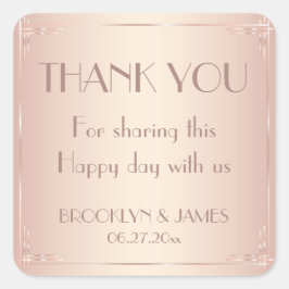 Adesivo Quadrado Vintage Blush Wedkers