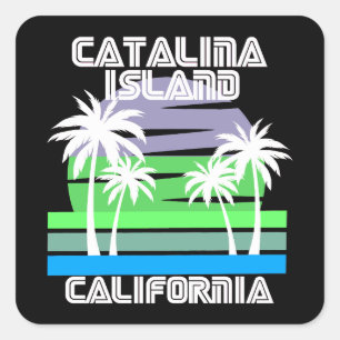 Adesivo Quadrado Vintage Catalina Island California