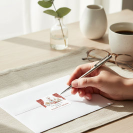 Adesivo Quadrado Vintage Circus Animals Red Drapes 1st Birthday