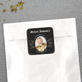 Adesivo Quadrado Vintage clássica envelhecido até à perfecção 50º a