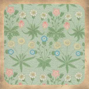 Adesivo Quadrado Vintage Daisy - William Morris Floral Pattern
