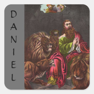 Adesivo Quadrado Vintage Daniel no Lions Den Sticker