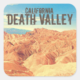 Adesivo Quadrado Vintage Death Valley Desert sticker