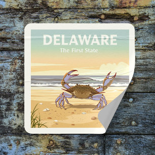 Adesivo Quadrado Vintage Delaware