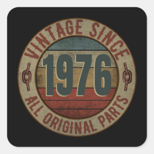 ADESIVO QUADRADO VINTAGE DESDE 1976 TODAS AS PEÇAS ORIGINAIS.