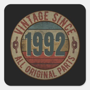 ADESIVO QUADRADO VINTAGE DESDE 1992 TODAS AS PEÇAS ORIGINAIS
