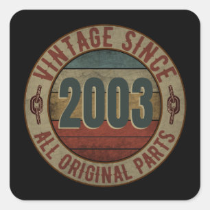 ADESIVO QUADRADO VINTAGE DESDE 2003 TODAS AS PEÇAS ORIGINAIS.