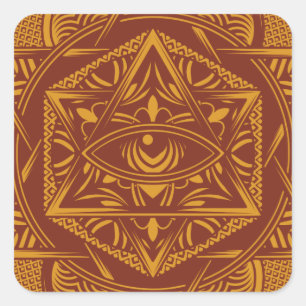 Adesivo Quadrado Vintage Egito Viagem Antigo Mandala