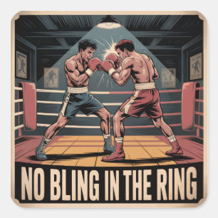 Adesivo Quadrado Vintage Fight Club - Sem Bling No Anel