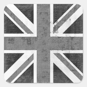 Adesivo Quadrado Vintage Flag Reino Unido Stickers