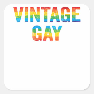 Adesivo Quadrado Vintage Gay Arco-Íris LGBTQ - Gay Prima LGBT Dista