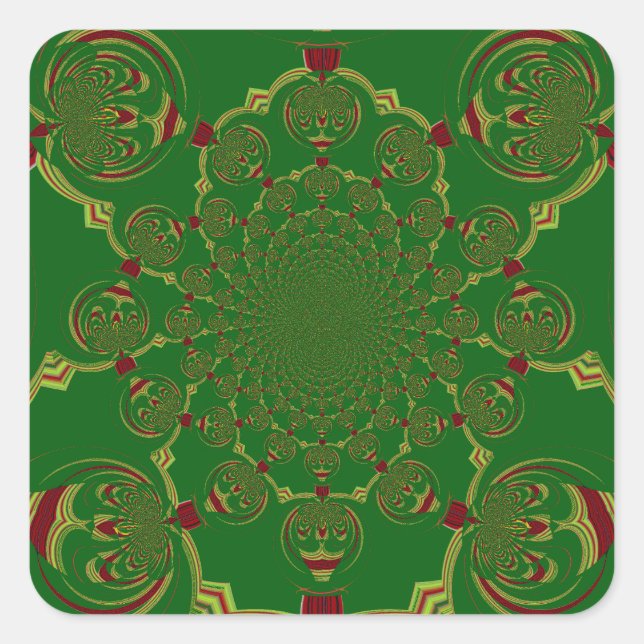 Adesivo Quadrado Vintage Green (Frente)