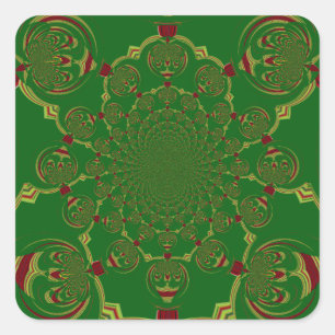 Adesivo Quadrado Vintage Green