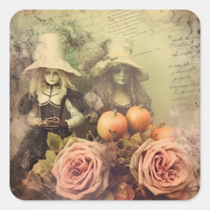 Adesivo Quadrado Vintage Halloween Witchcraft (1)