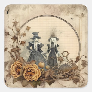 Adesivo Quadrado Vintage Halloween Witchcraft (12)