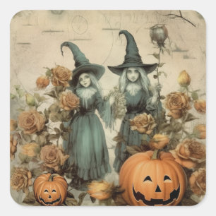Adesivo Quadrado Vintage Halloween Witchcraft (6)