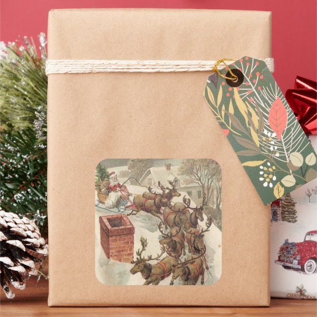 Adesivo Quadrado Vintage Holiday (Feriado)