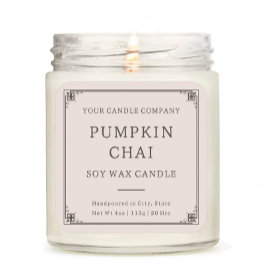 Adesivo Quadrado Vintage - Mínima Vela de Tipografia Cosmética