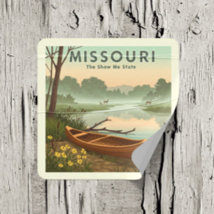 Adesivo Quadrado Vintage Missouri