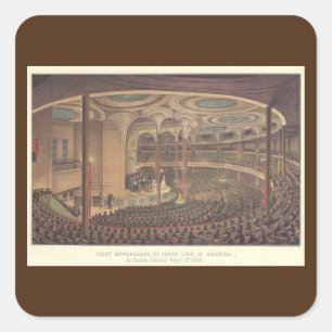 Adesivo Quadrado Vintage Music, Jenny Lind, Cantora De Ópera Sueca